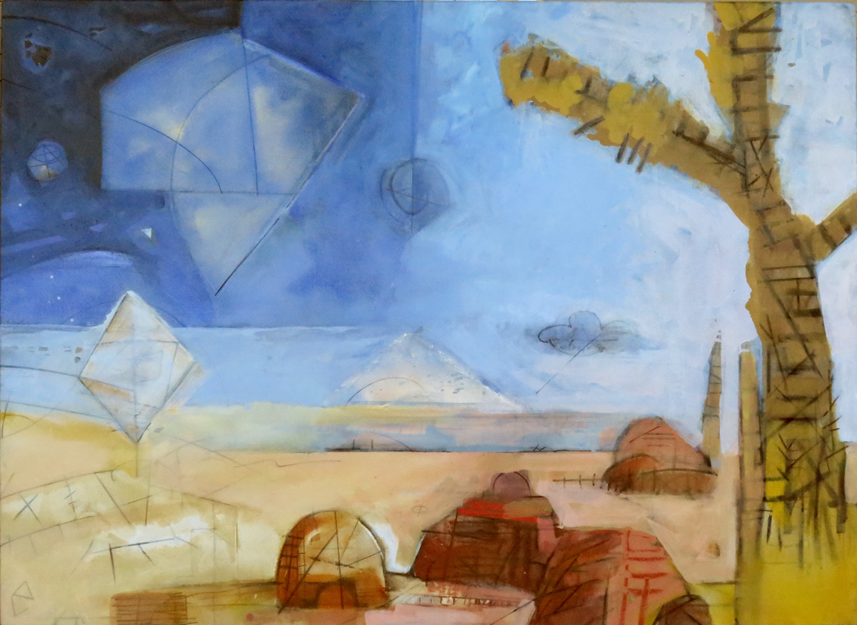 Troposphere No. 6—Cactus & Sky, oil on canvas, 48 x 66 inches (122 x 168 cm)